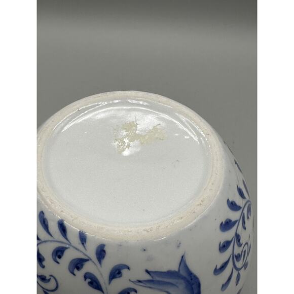 Pitcher Andrea by Sadek Blue White Handle Spout Floral Design 5.5 Tall 3.5 Diam. - Picture 8 of 9